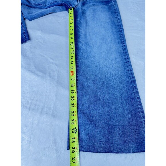 7 FOR ALL MANKIND ALEXA CROPPED TROUSER HIGH WAIST JEANS IN POLAR SKY Size27 - Picture 6 of 16
